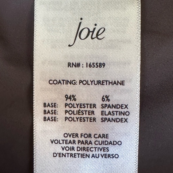 Joie Faux Leather Leggings in Espresso size Large NWT - Picture 9 of 13